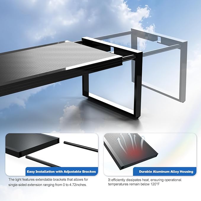 FZONE LED Aquarium Light with APP Control, Full Spectrum for 24-31‘’ Planted Aquariums, Timer Sunrise/Sunset, 36W (Light 60)