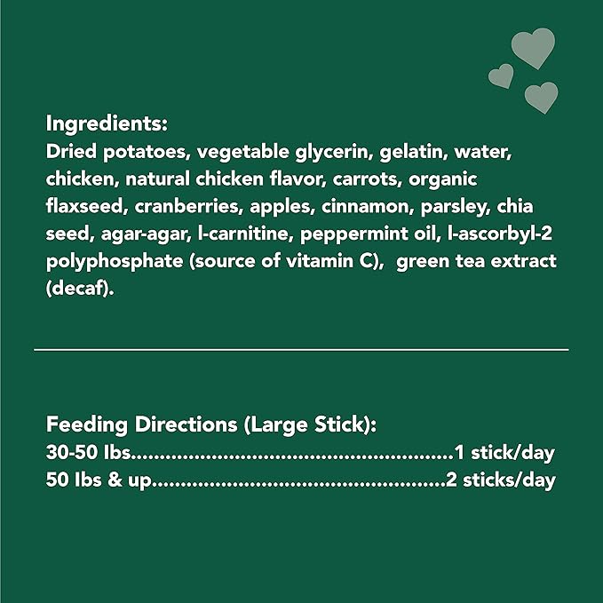 Get Naked Grain Free 1 Pouch 6.6 Oz Weight Management Dental Chew Sticks, Large