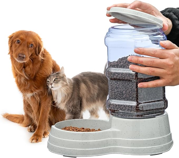 3 Gallon Gravity Large Dog Food Feeder,11L Automatic Pet Feeder, Dog Food Dispenser for Large Breed