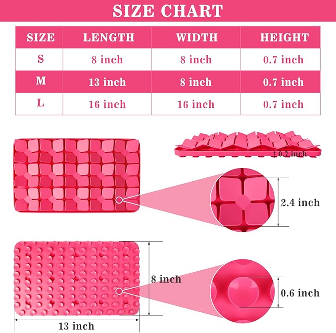 Snuffle Mat for Dogs 2 Pack,Silicone Interactive Dog Mat No Hurt for Dog's Nose for Smell Training and Slow Eating,Encourages Natural Foraging Skills and Stress Relief for Dog Mental Stimulation Toys