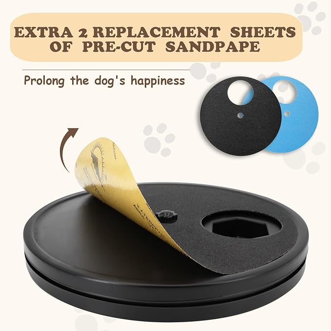 Dog Nail Scratch Board - 3 in 1 Rotatable Round Dog Scratch Pad for Nails with Treat Box, Dog Nail File Toy, Scratching Board for Dogs,Shorten Dog’s Side Nail Easier for Small and Large Dogs