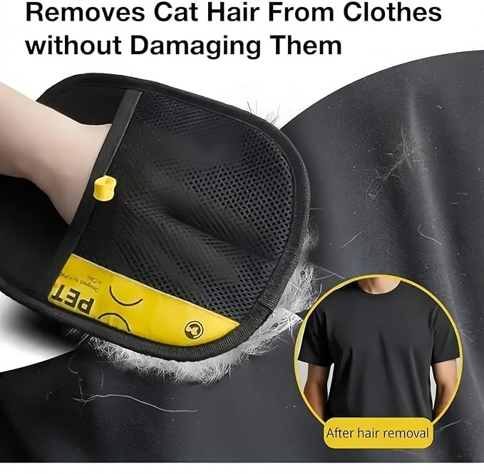 2PCS Pet Hair Remover Gloves, Pet Hair Removal Tool, Reusable Removal Tool for Couch, Furniture, Carpet, Car Seat, Cat Grooming Tools