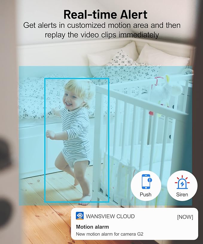 GALAYOU Indoor Security Camera 2K, Pet Camera, 360 Degree WiFi Home Security Camera for Baby/Elder/Nanny with Night Vision, Siren, 24/7 SD Card Storage, Works with Alexa and Google Assistant G2