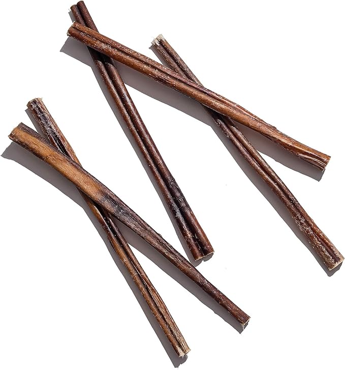 Jack&Pup 12-inch Bully Sticks for Dogs (10 Pack) All Natural Pizzle Sticks for Dogs | Long Lasting Bully Sticks for Medium to Heavy Chewers