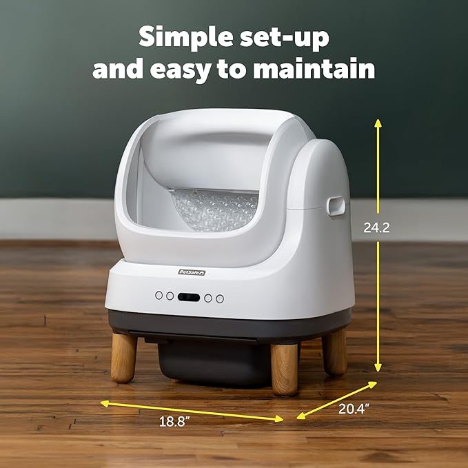 PetSafe ScoopFree OpenSky Automatic Self-Cleaning Cat Litter Box – Advanced Odor Control – App Controlled with Health Monitoring – Works with Any Litter – Up to 2 Weeks of Hands-Free Cleaning