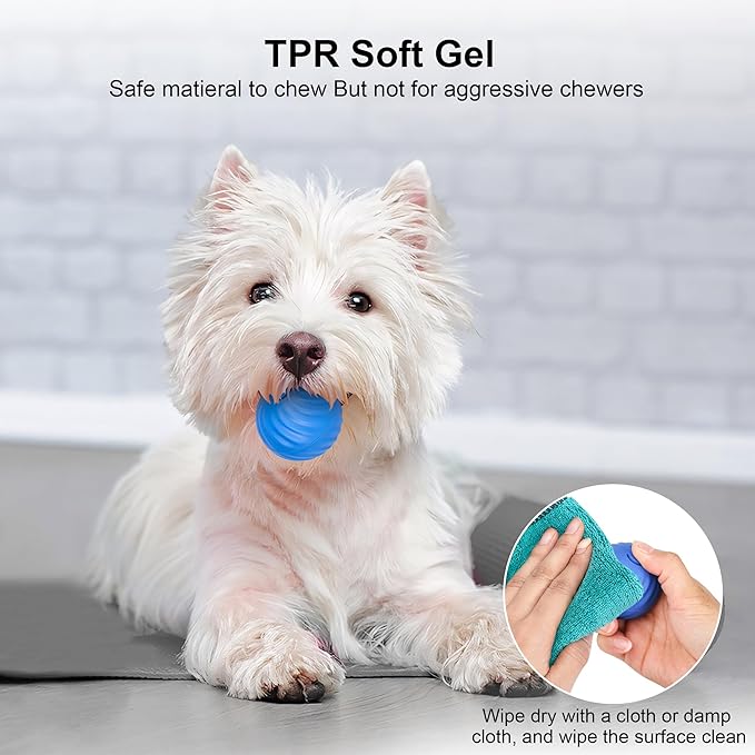Smart Interactive Dog Toy Ball, Active Rolling Wicked Ball with Automatic Bouncing and Rotating for Puppy/Small Dogs Durable, Chewable, USB Recharger and Fun Gift Toy to Dog (Medium)