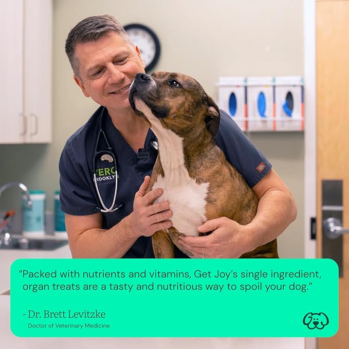 Get Joy Freeze Dried Superfood 100% Beef Kidney Dog Treats, 16 Ounce Bag, Single Ingredient Organ Meat, High Protein, Immune Health, Muscle Repair, Grain Free, Gluten Free, Made in USA