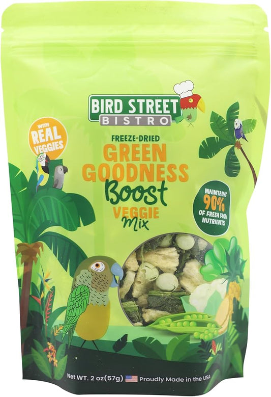 Green Goodness Bird Treats - Parrot & Parakeet Treats - Cockatiel & Conure Food