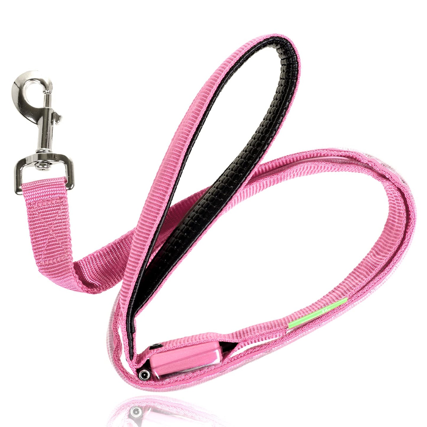 Illumiseen LED Light Up Dog Leash | Ultra High Visibility Up to 350 Yards | 3 Lighting Modes | USB Rechargeable, No Batteries Needed | Padded Handle & Rotating Swivel Clasp to Prevent Leash Tangling