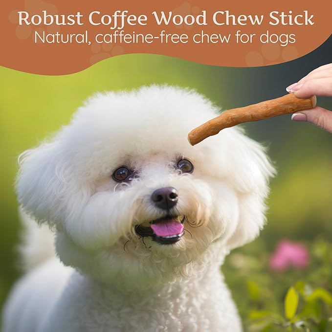 Wildfang® Coffee Wood Dog Chew, XS - Tough Chew Toys for Aggressive Chewers, Dog Teething Toys for Puppies, Training for Chewing Muscles, Coffee Tree Sticks for X-Small Dogs (Under 22 lbs)