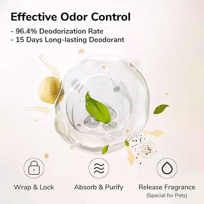 FUKUMARU Tofu Cat Litter, Strong Clumping Cat Litter Pellets, Effective Odor Control, Ultra Absorbent, Dust Free, Natural, Flushable, Lightweight, Low Tracking, White Tea, 6lb x 3 Bags