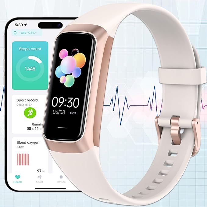 Fitness Tracker Watch, Smart Watch with Blood Pressure Heart Rate Sleep IP67 Waterproof Health Watches Fitness Activity Tracker Step Calorie Counter Pedometer Watches for Men Women Android iOS Phone