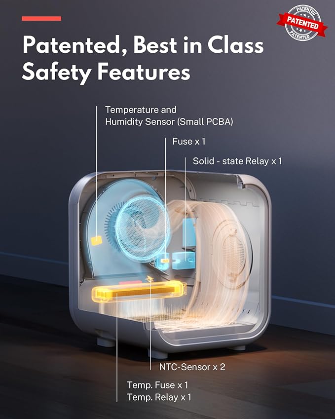 HomeRunPet Cat Dryer, 360° Efficient Automatic and Quiet Box with Smart Temperature Control, Ideal for Small Dogs (50L Drybo Plus Pet Dryer Box)