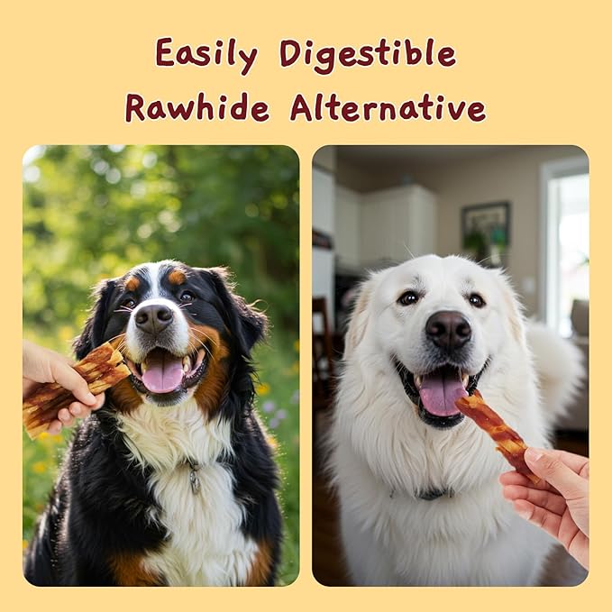 Jungle Calling Dog Treats, Duck Wrapped Chicken Collagen Sticks for Small Medium Dogs, Long-Lasting Dog Chews, Dental Bones for Teeth Cleaning, Digestible Bully Sticks Rawhide Alternative, 14.1oz