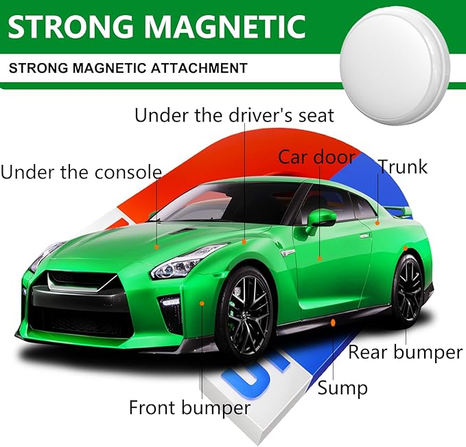 GPS Tracker for Vehicles,Cars,Kids,Pets,and Motorcycles | Real-Time Location Tracking | No Monthly Fee No Subscription | Mini Hidden GPS Tracker Device for Car,Dog,Elderly,and Personal Use