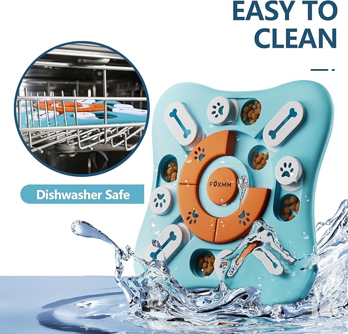 Interactive Dog Treat Puzzle Toys for IQ Training & Mental Stimulating,Fun Slow Feeder,Large Medium Small Dogs Enrichment Toys with Squeak Design