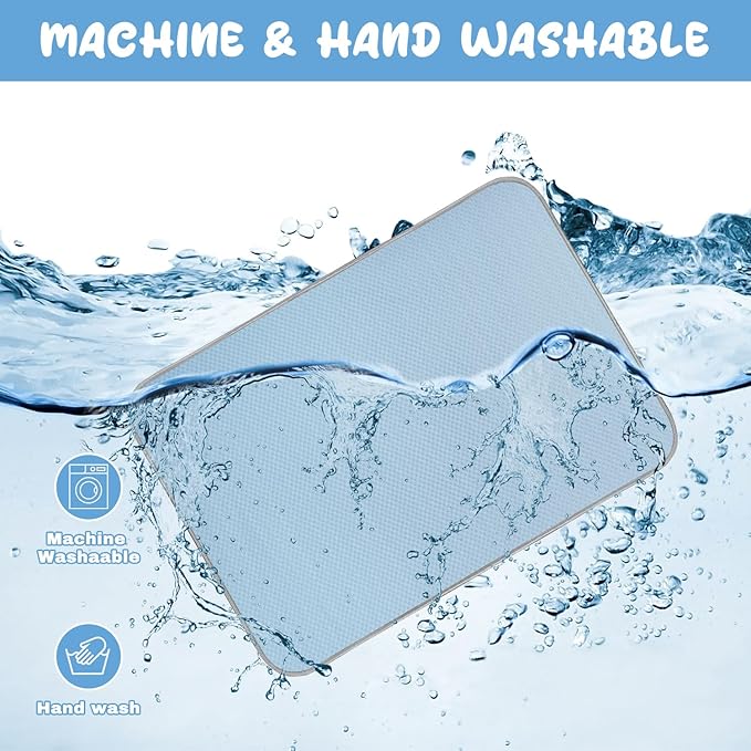 Summer Dog Cooling Mat Washable Ice Silk Self Cool Pad for Medium Dogs and Cats, 40x28in Pet Sleeping Pad for Crate, Bed, Indoor & Outdoor Floor, Car Seats