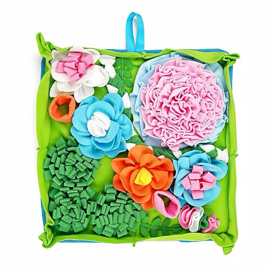 Snuffle Mat for Dogs, Slow Feeding Game Interactive Puzzle Dog Food Mat,Encourage Natural Foraging Skill-Dog Snuffle Mat 19.7''x19.7''Easy to Clean, Durable