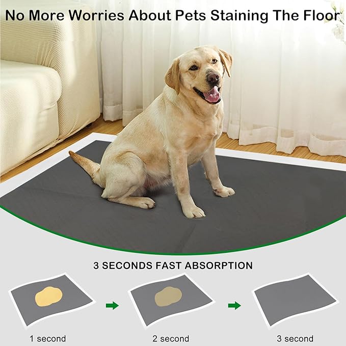 ELEGX Extra Large 54"x37" 40 Pcs Odor-Control Super Absorbency Charcoal Pee Pads for Dogs - Leak-Proof Disposable Potty Pads for Dogs and Cats