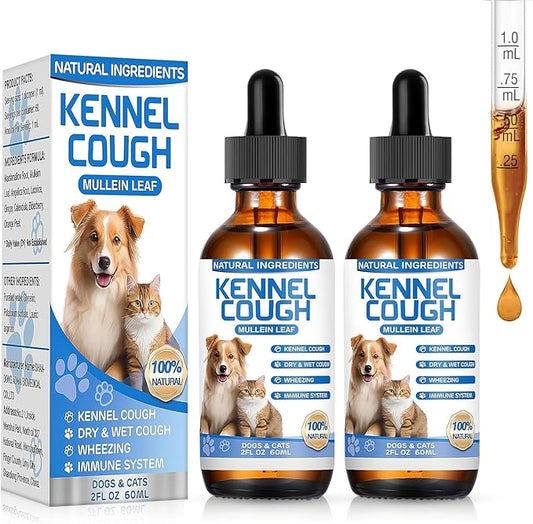 Kennel Cough Herbal Drops for Dogs & Cats,Dog Cough Treatment,Dog Cough Suppressant,Kennel Cough for Dogs,Coughing Treatment Liquid,Cough Treatment for Cats,Natural Cough Supplement for Cat