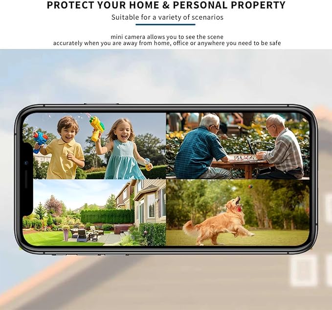 Hidden Cameras - Spy Cam - WiFi 1080P HD Camera with Motion Detection and Night Vision, Phone App Alerts for Indoor/Outdoor Wireless Surveillance, Baby,Car & Pet Monitoring Black (Exclude SD Card)