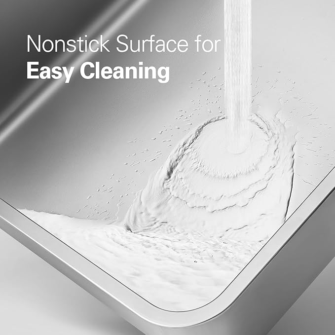 Zarler Stainless Steel Litter Box for Kittens, Small Cat Litter Box 17" L x 13" W x 11.8" H, Metal Kitty Litter Boxes with High Sides, Black (Non-Sticky, Easy to Clean, Anti-Urine Leakage)