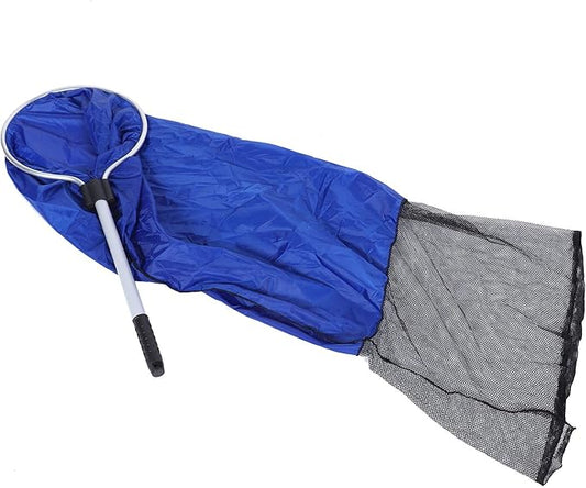 Fishing Net Aquarium Soft Fishing Net Long Knotless Netting Koi Tansfer Mesh for Medium Large Fish(Diameter 30CM, Handle 50CM)