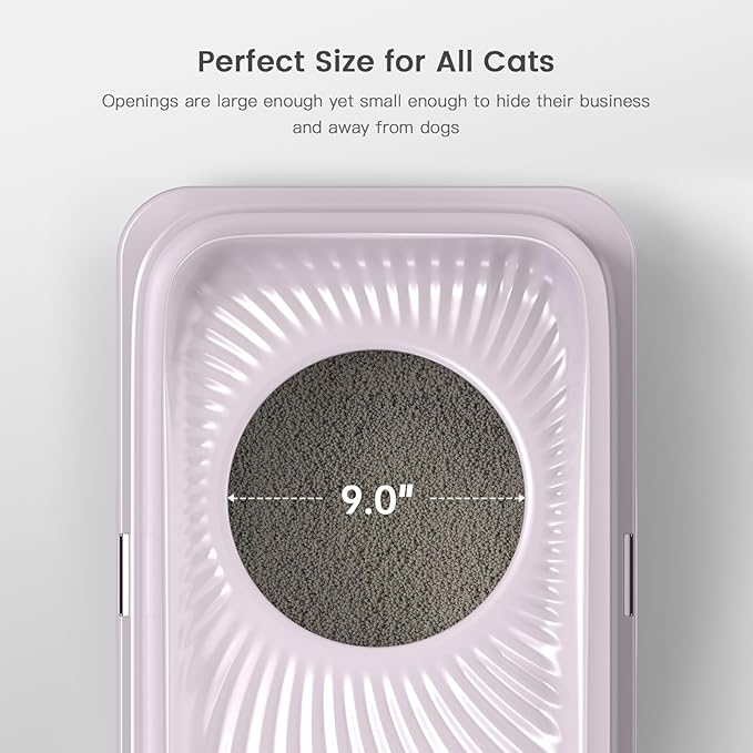 XL Stainless Steel Cat Litter Box Top Entry Extra Large Metal Litter Box with High Side for Big Cats, Multiple Cats, No Odor, Easy to Clean, Anti-Urine Leakage, Dog-Proof, Non-Sticky
