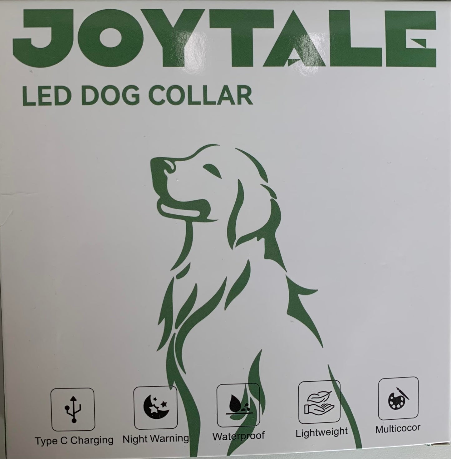 Joytale Light Up Dog Collar, Rechargeable Rainproof LED Collar for Night Walking Safety, Soft Silicone Glow in The Dark, Suitable for Small Medium Large Dogs, Purple