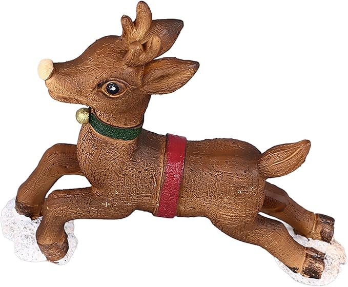 Focket Christmas Aquarium Decorations, Resin Santa Claus Reindeer Sleigh Fish Decoration, Decorative Aquarium Santa Claus on Sleigh Xmas Miniature Figurines Micro Landscape