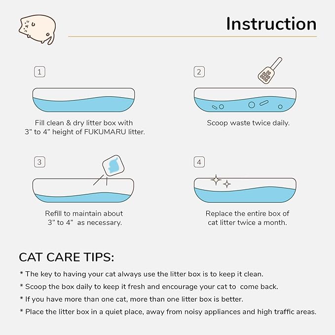 FUKUMARU Tofu Cat Litter, Strong Clumping Cat Litter Pellets, Effective Odor Control, Ultra Absorbent, Dust Free, Natural, Flushable, Lightweight, Low Tracking, White Tea, 6lb x 3 Bags