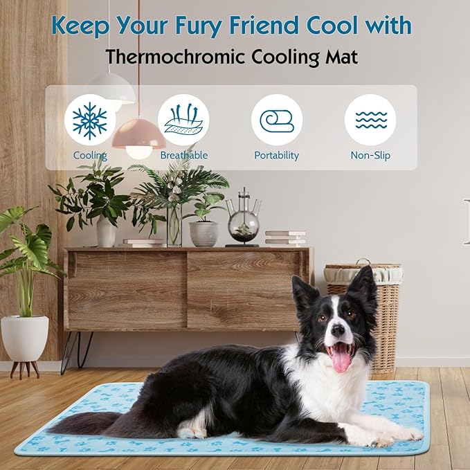 Dog Cooling Mat, Pet Cooling Mat for Dogs and Cats, Portable Summer Dog Cool Pad,Cool Bed for Pets, Premium Pet Cool Blanket for Summer