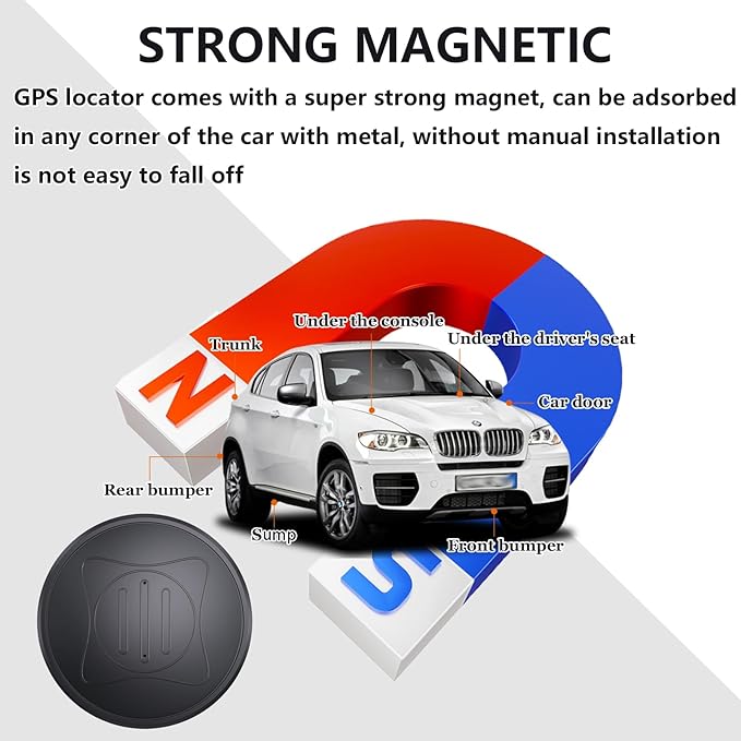 GPS Tracker for Vehicles,Car GPS Tracker Portable Real Time Magnetic GPS Tracking Device,Full Global Coverage Location Tracker for Car,Kids,Dogs.No Monthly Fee/No Subscription Required