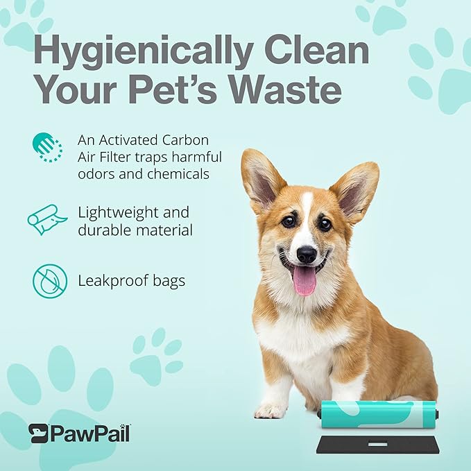 PawPail Dog Poop Bags with Activated Carbon Filter - Standard Roll | 1 Roll of 200 Pet Waste Bags