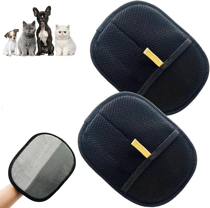 Static Pet Hair Removal Glove for Cats & Dogs, Efficient Grooming Gloves for Pet Hair, Cat Grooming Gloves for Hair Removal
