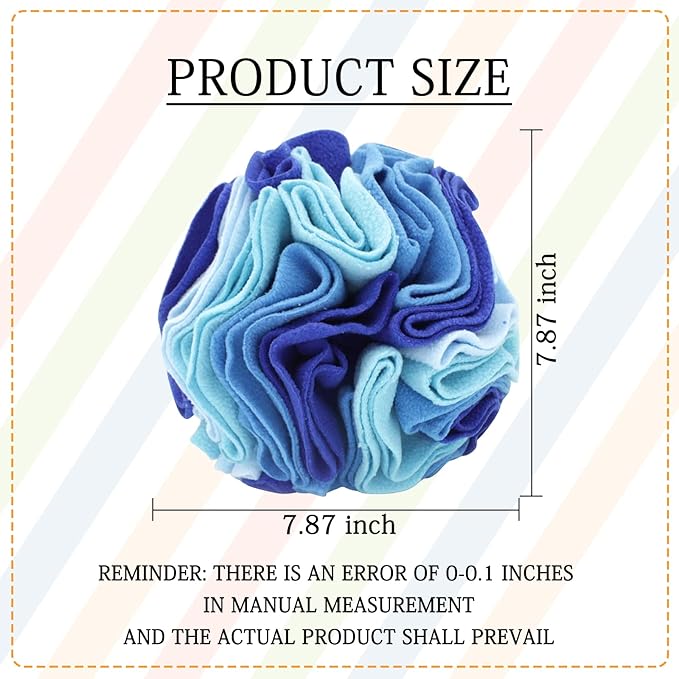 WishLotus Dog Snuffle Ball, Interactive Dogs Toys Ball, Dog Brain Stimulating Puzzle Toys for Dogs, Enrichment Game Feeding Mat Slow Feeder Stress Relief(Blue)