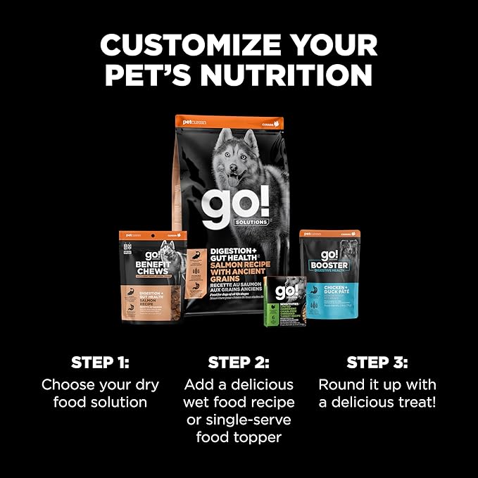 Go! Solutions Digestion + Gut Health - Salmon Dog Treats - Soft and Chewy Dog Treats, 6 oz Bag