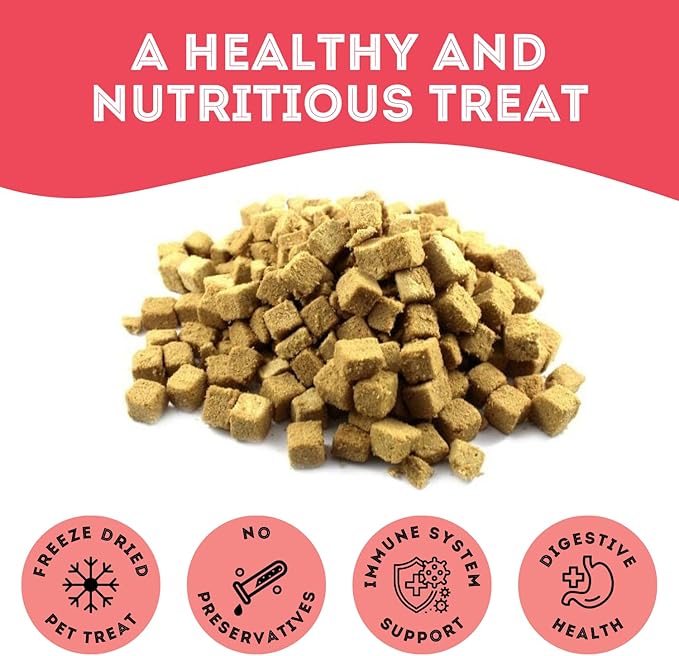 Freeze Dried Turkey Treats for Dogs & Cats (1.76 oz, Pack of 1) - Single Ingredient Flash Frozen to Maintain Nutrients Vitamins and Healthy Oils Made in Canada