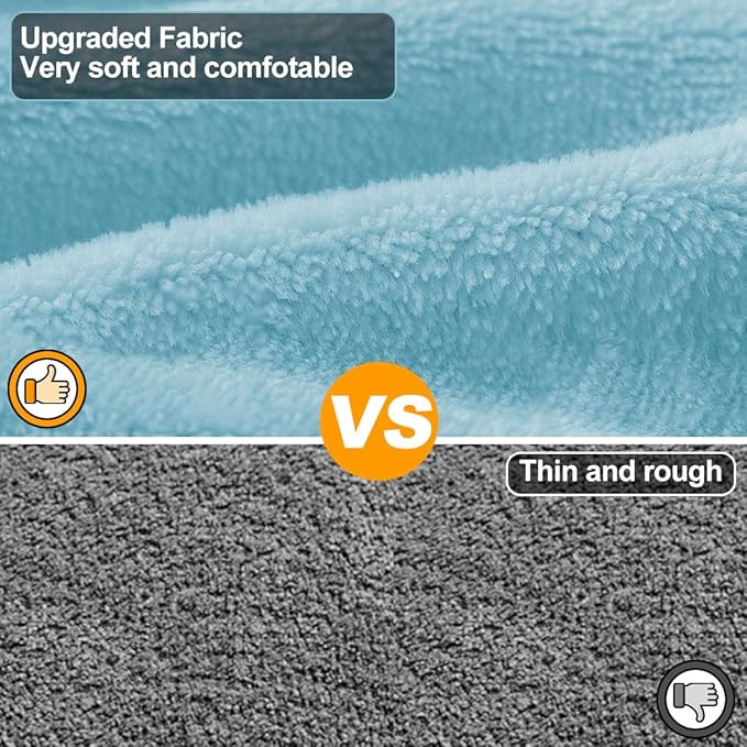 KOOGALSmall to Medium Size Dog Bathrobe, Quick Drying Super Absorbent Used for After Bathing, Warm Dog Towels, Adjustable Hoodies and Belts for Pet Dogs Bath Clothes Products (Blue, XL)