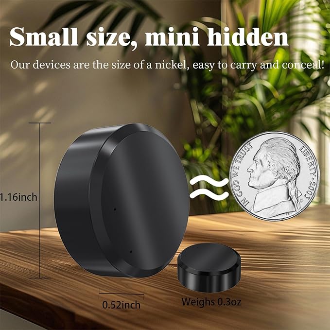 GPS Tracker for Vehicles, Mini Hidden Car GPS Tracker,Magnetic Waterproof GPS Locator Global Coverage Real-Time Tracking,for Cars,Assets,Pets,Children and Elderly,No Subscription No Monthly Fee