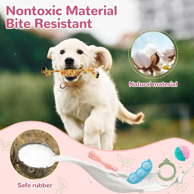 18-Pack Puppy Teething Toys - Interactive, Busy & Boredom Relief for Small Dogs