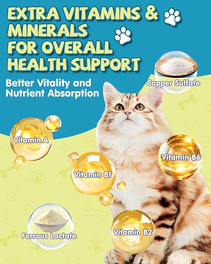 L-Lysine for Cats,Lysine Drops Immune Support Supplement,Sneezing,Cold,Allergy Relief,Runny Nose,Feline Respiratory,Natural Antibiotics for Cats with Colostrum,Taurine (Roast Chicken Flavor/2floz)