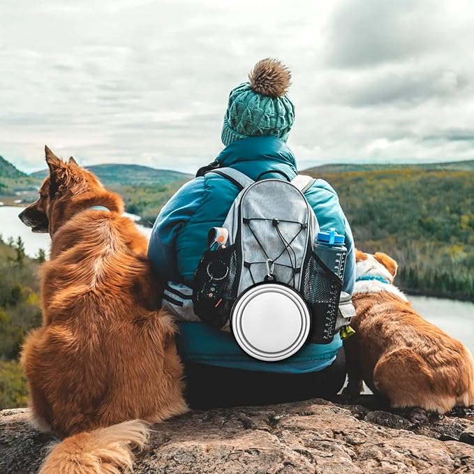 Collapsible Dog Bowl, Lightweight and Portable, Ideal for Outdoor, Camping, Hiking, Suitable for Dogs