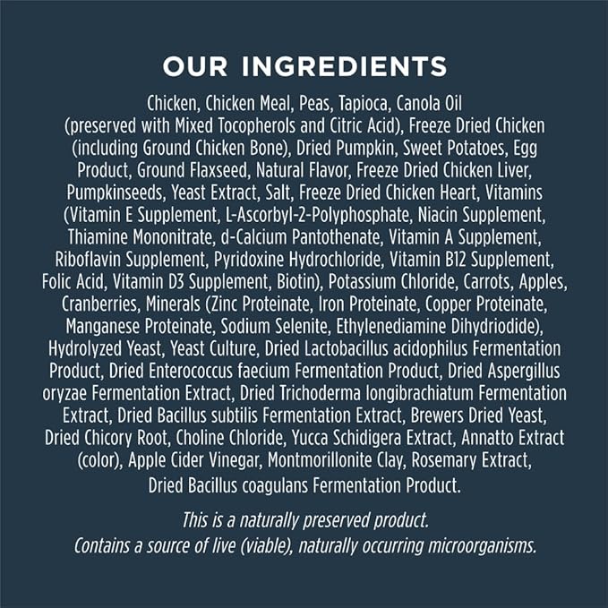 Instinct Raw Boost Gut Health, Natural Dry Dog Food with Freeze Dried Pieces, Grain Free Recipe - Real Chicken, 3.5 lb. Bag