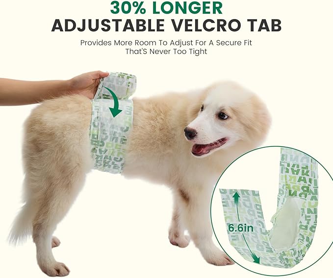 Gardner Pet Male Dog Diapers Disposable 30 Ct, Male Dog Wraps with Wetness Indicator & Flashdry Gel Technology, Dog Diapers Male for Puppy Training, Marking, Incontinence, Travel - Medium