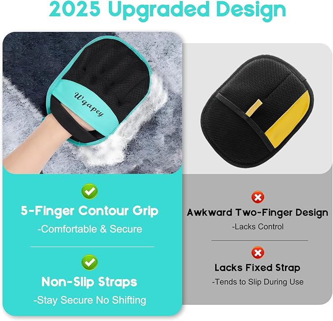 Pet Hair Remover, Electrostatic Pet Hair Removal Gloves, Reusable Cat & Dog Hair Remover for Couch, Furniture, Carpet, Curtain, Upgraded Animal Fur Removal Tool, Cat Grooming Gloves-1 PCS