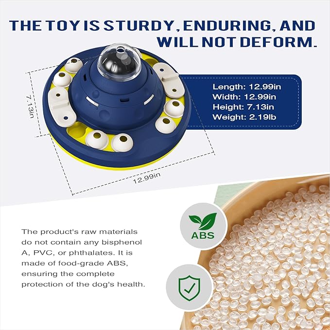 KADTC Level 2 in 1 Advanced Dog Wobble Puzzle Toy For Smart Small/Medium/Large Dogs Brain Mental Stimulation Puppy Cognitive Treat/Food Puzzles Feeder Slow Eating Interactive Mind Game Enrichment Toys