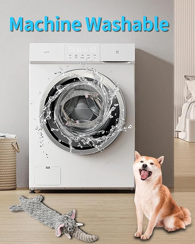 Dog Toys, Squeaky Plush No Stuffing Crinkle Dog Toy for Small Medium Large Dogs, Interactive Puppy Teething Water Bottle Dog Chew Toy