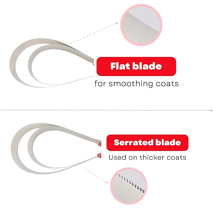 Shedding Blade Horse Brush Scraper Stainless Steel Shed Blade for Dogs (two loops)