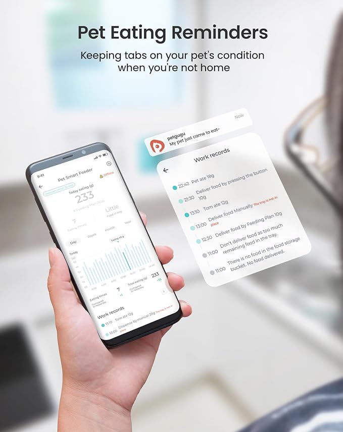 PF2 Smart Automatic Cat Feeder 3.5L WiFi Pet Feeder with Camera & Voice Call App Control Data Monitoring Timed Feeding Freshness Preservation Easy-to-Clean Ceramic Bowl – for Cats & Small Dogs